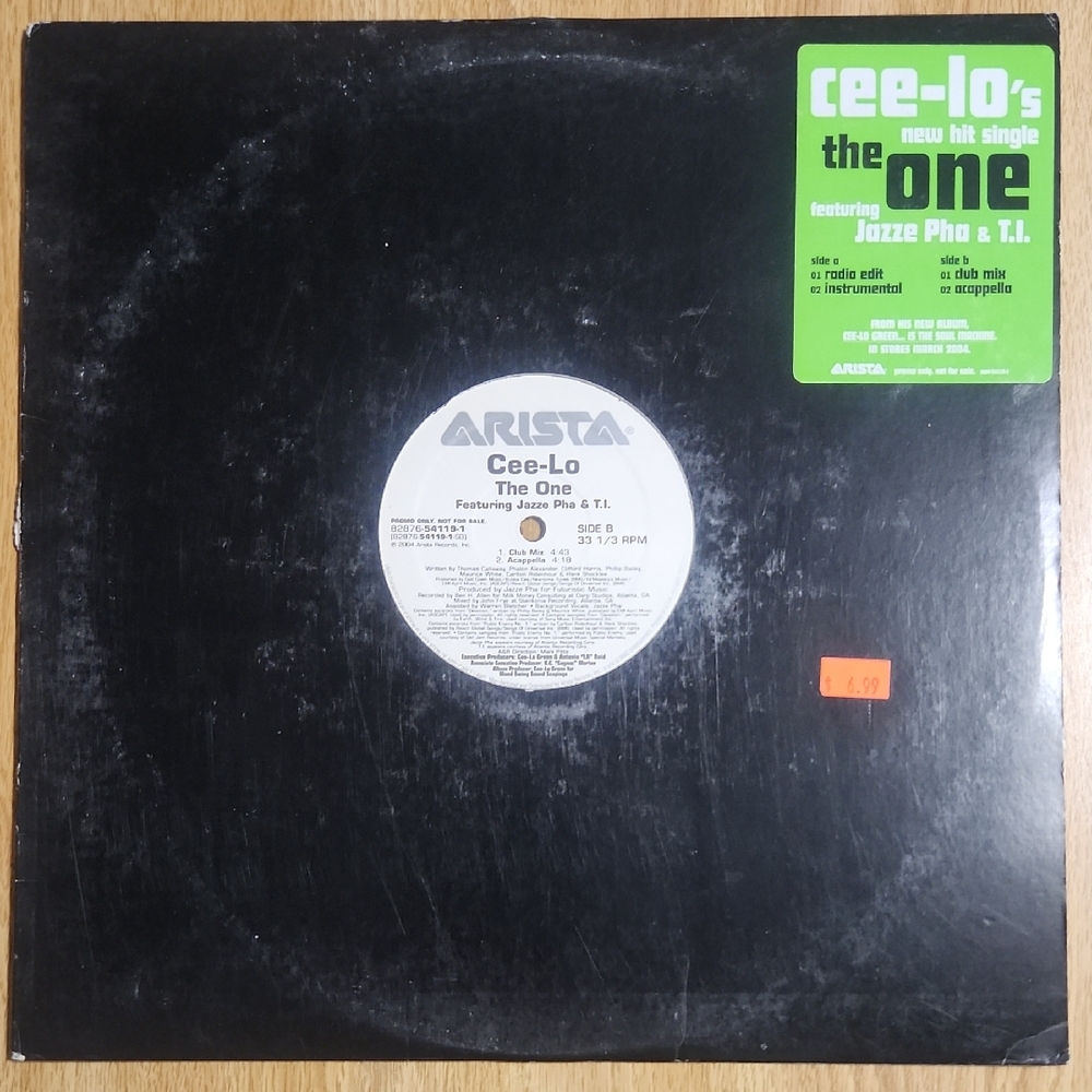 🎶3 For $15🎶 Arista Vinyl Promotional Single Record - Cee-Lo The One